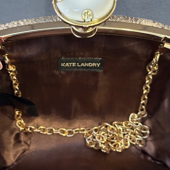 Kate Landry Evening Clutch with Chain - Picture 4 of 4